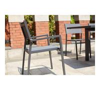 Olhao - console extensible aluminium + 10 chaises