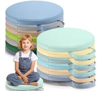 OLHAUYUAN 12 Pcs 30cmCoussins de Sol pour Salle de Classe Sièges de Sol Flexibles avec poignées Tapis de Classe Coussins pour Enfants Toddlers Daycare Preschool Furniture