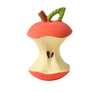 Oli and Carol Pepa the Apple Jouet de dentition empilable et hochet pour bébés à partir de 9 mois, pomme en caoutchouc naturel, rouge, 9,23 x 8,77 x 9,87 cm, fabriqué à la main avec des pigments