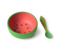 Oli & Carol - Set repas en bois d hévéa Bol et Cuillère Pastèque