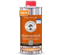 OLI-NATURA Huile-cire dure - 0,25 litres, naturel/incolore - Huile de bois pour meubles, escaliers, portes et autres - Testée hypoallergénique, certifiée apte au contact alimentaire