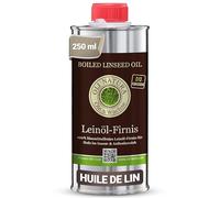 OLI-NATURA Vernis à l'huile de lin pour le bois - 0.25L, incolore/naturel - Pour l'intérieur & l'extérieur - Protection biologique du bois - Certifié apte au contact alimentaire