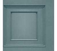 Oliana Papier peint effet bois Bleu sarcelle