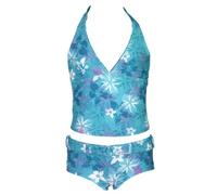 Olibia mar-moderne tankini pour fille avec shorty turquoise ® -- oeko-tex standard 100, - türkis bunt, 140 cm