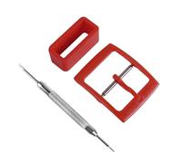 OliBoPo Bracelet de montre de rechange en plastique et silicone pour échantillon - Choix de couleurs et de largeurs 20mm rouge vif