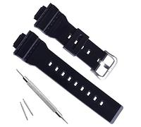 OliBoPo Bracelet de montre de rechange en résine naturelle étanche pour femme Casio G-Shock GMA-S110 GMA-S120 GMA-S130 (Noir)