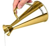 Olietta Bouteille à Huile d’Olive avec Bec Verseur Anti-Gouttes en Or Acier Inoxydable 500 ML 0,5 Litre - Huilier idéal pour Verser l’Huile - Distributeur étanche, Facile à Nettoyer