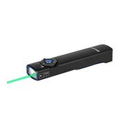 OLIGHT Arkfeld Lampe de poche plate EDC, 1000 lumens, lumière LED blanche avec faisceau vert, alimentation par batterie intégrée rechargeable pour l'extérieur, les urgences, le travail (noir CW)