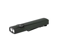 OLIGHT Arkfeld Ultra EDC Lampe Torche Plate 1400 Lumens Lampe de Poche Rechargeable Combinant LED Blanche UV et Faisceau Vert 3 Sources Parfaites pour La Vérification et Le Travail Gris Olive