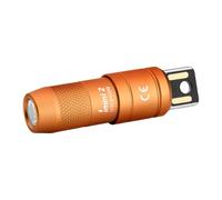 OLIGHT I MINI 2 Port USB Magnétique Mains Libres Lampe de Poche Rechargeable 50 Lumens Lumière Douce Petite et Puissante Clé pour la Décoration Orange