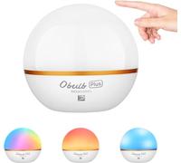 OLIGHT Obulb Plus Veilleuse LED Multicolore, Lampe Nuit Tactile Intelligente avec Contrôle APP Bluetooth, Lampe d'Ambiance Max 300 Lumens, Rechargeable MCC pour Chambre, Camping, Cadeau(Blanc)