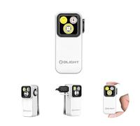 OLIGHT Oclip Pro Lampe de Poche à Clip 3 Sources de Lumière 5 Modes 500LM 120M Performance Max. Mini Lampe Torche Longue Durée 144H EDC Type C Rechargeable Petit Lampe IPX6 pour l'éclairage de Secours