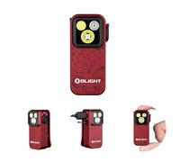 OLIGHT Oclip Pro Lampe de Poche à Clip 3 Sources de Lumière 5 Modes 500LM 120M Performance Max. Mini Lampe Torche Longue Durée 144H EDC Type C Rechargeable Petit Lampe IPX6（Molten Lava）