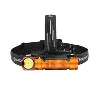 OLIGHT Perun 3 Lampe Frontale Ultra Puissante Rechargeable USB EDC 3000 LM Portée Max. 160 Mètres Torche Clignotant 7 Modes Étanche IP68 Headlamp LED Feu Rouge Pour Camping Orange