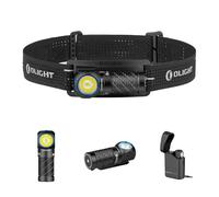OLIGHT Perun 3 Mini Kit Lampe Frontale Puissante Rechargeable USB EDC 1250 LM Portée Max.155 Mètres Torche Clignotant 7 Modes Étanche IPX8 Headlamp LED Feu Rouge Pour Camping