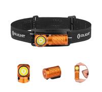 OLIGHT Perun 3 Mini Lampe Frontale LED 1200 Lumens Lampe Frontale Rechargeable avec Option Lumière Rouge Idéal pour Camping Travail Réparation Extérieur (Orange)