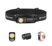 OLIGHT Perun 3 Mini Lampe Frontale LED 1200 Lumens Rechargeable Phare avec Option Lumière Rouge, Idéal pour Camping, Travail, Réparations et Extérieur (HCRI Noir)