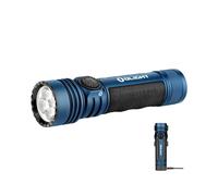OLIGHT Seeker 4 Pro LED Rechargeable Lampe de Poche 4600 Lumens Portée 260 Mètres Ultra Puissante Militaire 5 Mode d'éclairage IPX8 Étanche Flashlight pour Sauvetage etc (Bleu)