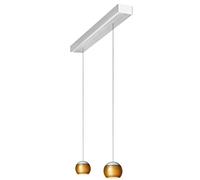 Oligo Balino HA Casambi 2 lampes Pendelleuchte, aluminium brossé, pendules chrome mat / or
