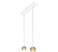 Oligo Balino HA Casambi 2 lampes Pendelleuchte, blanc mat, pendules chrome mat / tabac
