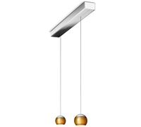 Oligo Balino Suspension 2 flammes avec réglage en hauteur caché Pendelleuchte, chromé, pendules chrome mat / or