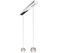 Oligo Balino Suspension 2 flammes Pendelleuchte, chrome / gris diamant