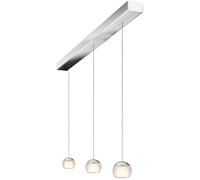 Oligo Balino Suspension 3 flammes avec réglage de hauteur dissimulé Pendelleuchte, chrome, pendules chrome mat / satiné