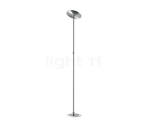 Oligo Decent Max Lampadaire LED tête aluminium brossé/pied blanc mat Ce luminaire comporte des modules à LED prémontés de classes énergétiques A A++, A+, A