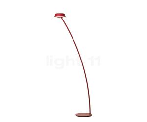 Oligo Glance Lampadaire arc LED rouge mat Ce luminaire comporte des modules à LED prémontés de classes énergétiques A A++, A+, A
