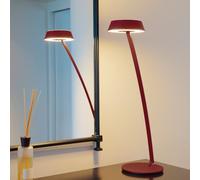 Oligo Glance Lampe de table LED courbé rouge mat Ce luminaire comporte des modules à LED prémontés de classes énergétiques A A++, A+, A