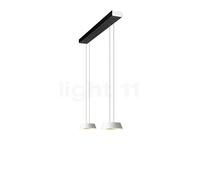 Oligo Glance Suspension LED 2 foyers - réglage en hauteur invisible cache-piton blanc mat - couverture noir mat - tête blanc mat Ce luminaire comporte des modules à LED prémontés de classes énergétiqu