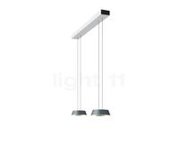 Oligo Glance Suspension LED 2 foyers - réglage en hauteur invisible cache-piton noir mat - couverture blanc mat - tête gris mat Ce luminaire comporte des modules à LED prémontés de classes énergétique