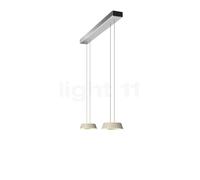 Oligo Glance Suspension LED 2 foyers - réglage en hauteur invisible cache-piton noir mat/couverture chrome/tête cachemire mat Ce luminaire comporte des modules à LED prémontés de classes énergétiques 