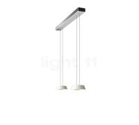 Oligo Glance Suspension LED 2 foyers - réglage en hauteur invisible cache-piton noir mat/couverture chrome/tête blanc mat Ce luminaire comporte des modules à LED prémontés de classes énergétiques A A+