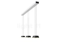 Oligo Glance Suspension LED 3 foyers - réglage en hauteur invisible cache-piton noir mat - couverture blanc mat - tête noir mat Ce luminaire comporte des modules à LED prémontés de classes énergétique