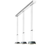 Oligo Glance Suspension réglable 3 flammes Pendelleuchte, gris mat