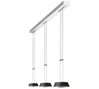 Oligo Glance Suspension réglable 3 flammes Pendelleuchte, noir mat