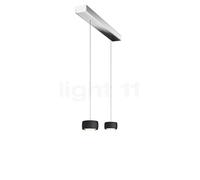 Oligo Grace Suspension LED 2 foyers - réglage en hauteur invisible cache-piton blanc mat/couverture chrome/tête noire mate , Vente d'entrepôt, neuf, emballage d'origine Ce luminaire comporte des modul