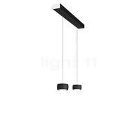 Oligo Grace Suspension LED 2 foyers - réglage en hauteur invisible cache-piton blanc mat/couverture noir mat/tête noire mate , Vente d'entrepôt, neuf, emballage d'origine Ce luminaire comporte des mod