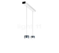 Oligo Grace Suspension LED 2 foyers - réglage en hauteur invisible cache-piton noir mat/couverture blanche mate/tête basalte , Vente d'entrepôt, neuf, emballage d'origine Ce luminaire comporte des mod