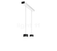 Oligo Grace Suspension LED 2 foyers - réglage en hauteur invisible cache-piton noir mat/couverture blanche mate/tête noire mate , Vente d'entrepôt, neuf, emballage d'origine Ce luminaire comporte des 