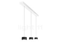 Oligo Grace Suspension LED 3 foyers - réglage en hauteur invisible cache-piton blanc mat/couverture blanc mat/tête noir mat Ce luminaire comporte des modules à LED prémontés de classes énergétiques A 