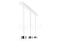Oligo Grace Suspension LED 3 foyers - réglage en hauteur invisible cache-piton blanc mat/couverture blanc mat/tête chrome Ce luminaire comporte des modules à LED prémontés de classes énergétiques A A+