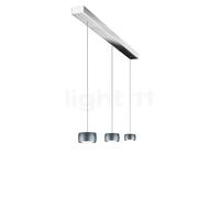 Oligo Grace Suspension LED 3 foyers - réglage en hauteur invisible cache-piton blanc mat/couverture chrome/tête basalte Ce luminaire comporte des modules à LED prémontés de classes énergétiques A A++,