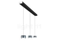 Oligo Grace Suspension LED 3 foyers - réglage en hauteur invisible cache-piton blanc mat/couverture noir mat/tête basalte Ce luminaire comporte des modules à LED prémontés de classes énergétiques A A+