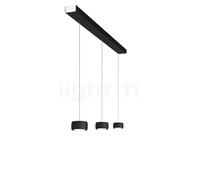 Oligo Grace Suspension LED 3 foyers - réglage en hauteur invisible cache-piton blanc mat/couverture noir mat/tête noir mat Ce luminaire comporte des modules à LED prémontés de classes énergétiques A A