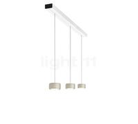Oligo Grace Suspension LED 3 foyers - réglage en hauteur invisible cache-piton noir mat/couverture blanc mat/tête cachemire mat Ce luminaire comporte des modules à LED prémontés de classes énergétique