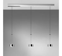Oligo Grace Suspension LED 3 foyers - réglable en hauteur, chrome Ce luminaire comporte des modules à LED prémontés de classes énergétiques A A++, A+, A