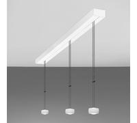 Oligo Grace Suspension LED 3 foyers - réglable en hauteur, cache-piton blanc mat/tête blanc mat Ce luminaire comporte des modules à LED prémontés de classes énergétiques A A++, A+, A