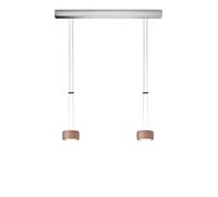 Oligo Grace Suspension LED 2 foyers - réglable en hauteur, cuivre Ce luminaire comporte des modules à LED prémontés de classes énergétiques A A++, A+, A